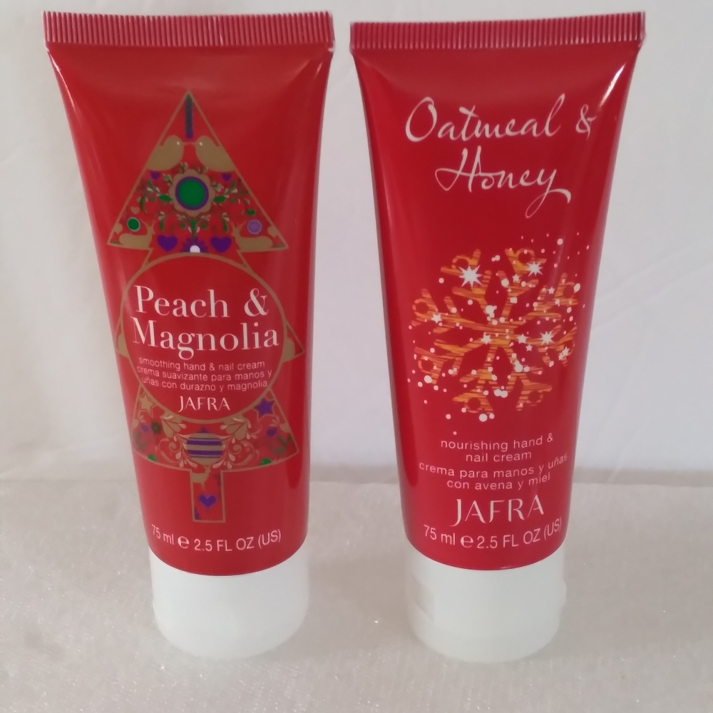 Jafra hand cream oatmeal & honey, peach magnolia
